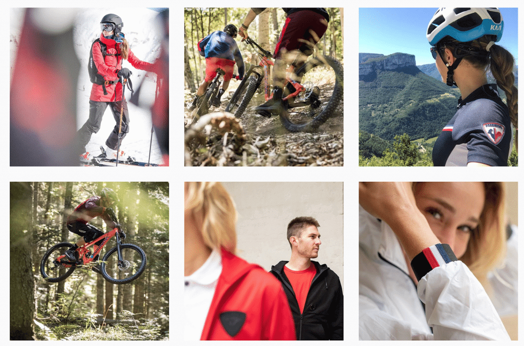 Capture d'écran Instagram de Rossignol