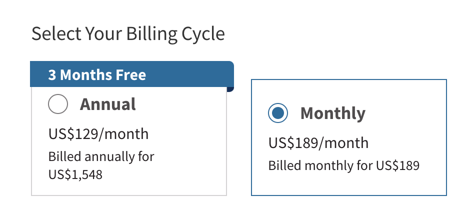 Hootsuite pricing plan for monthly